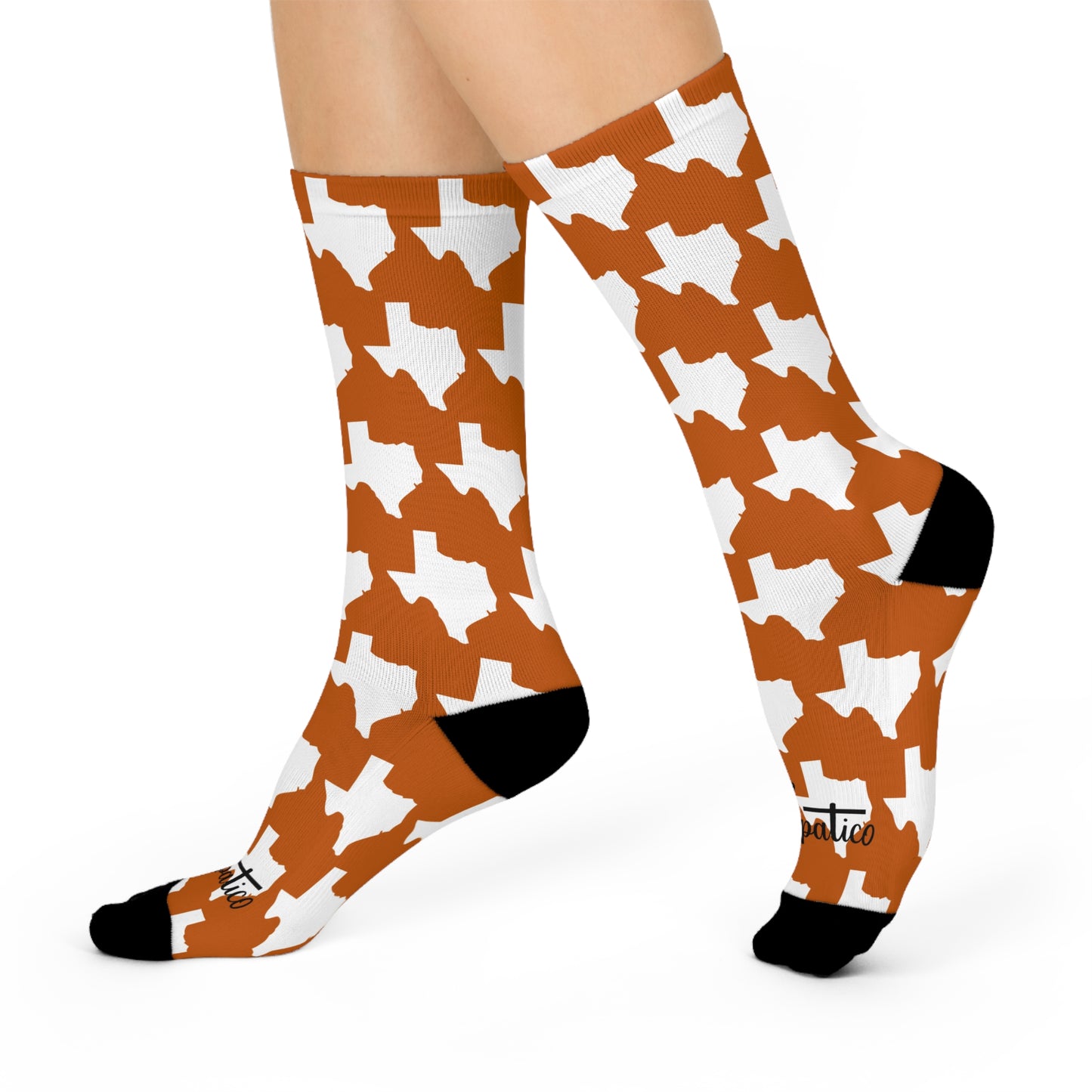 Texas Burnt Orange - Cushioned Crew Socks