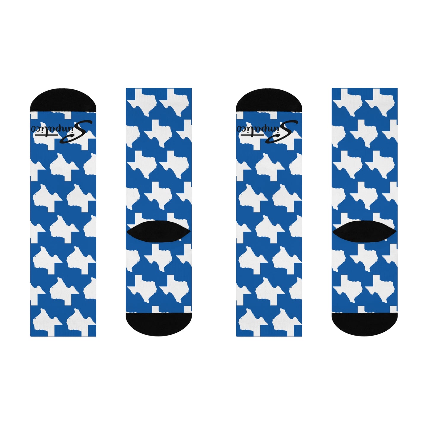 Texas Blue - Cushioned Crew Socks