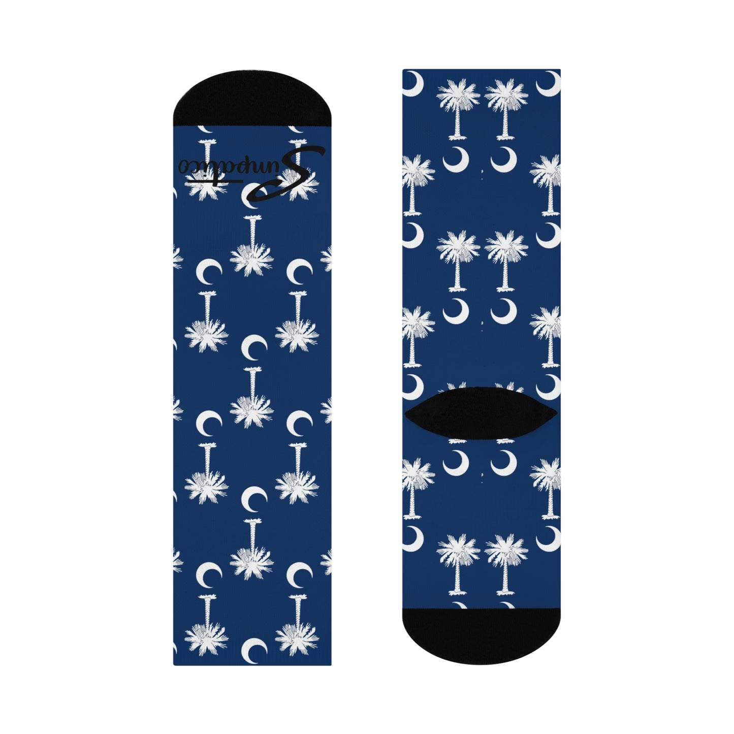 Palmetto Blue - Cushioned Crew Socks