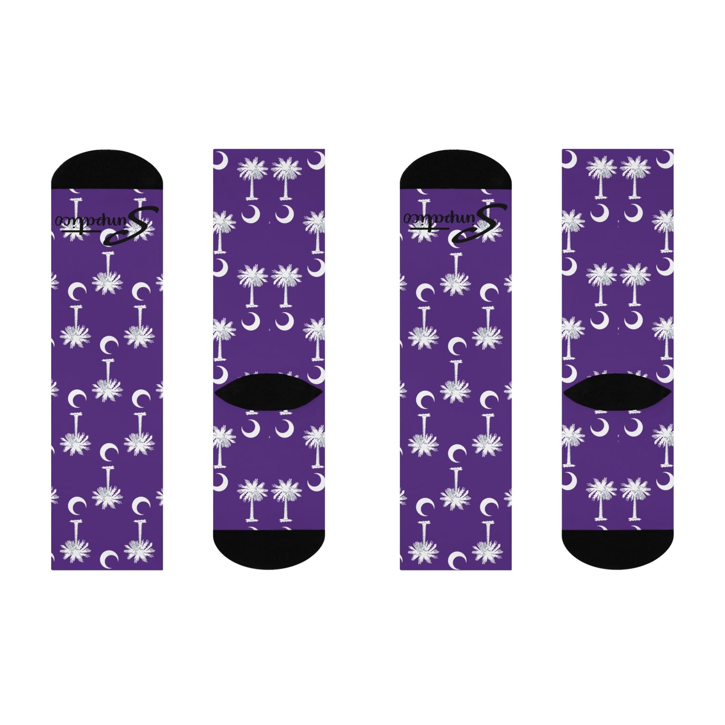 Palmetto Purple - Cushioned Crew Socks