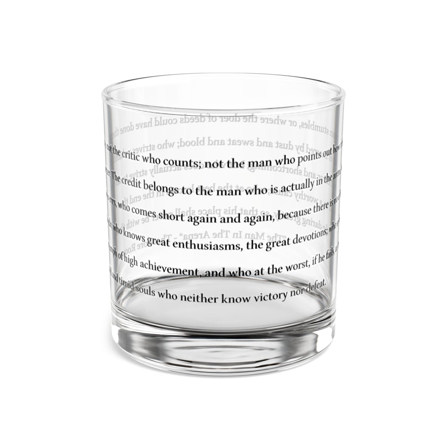 Man in the Arena - Rock Glass, 10oz