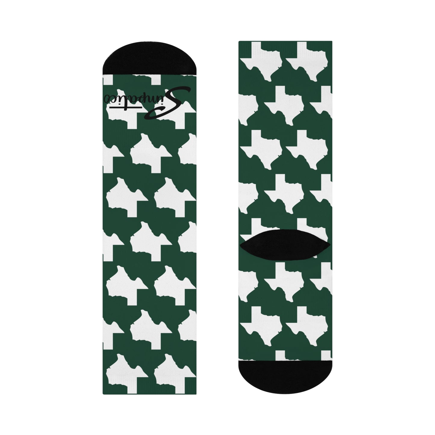 Texas Green - Cushioned Crew Socks