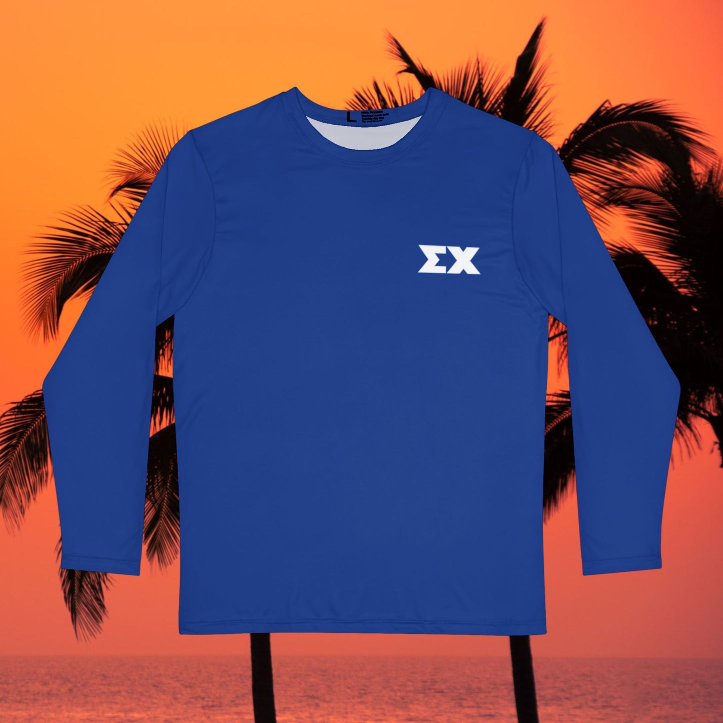 The Hinman – Blue - Sigma Chi letters Long Sleeve Active T-Shirt