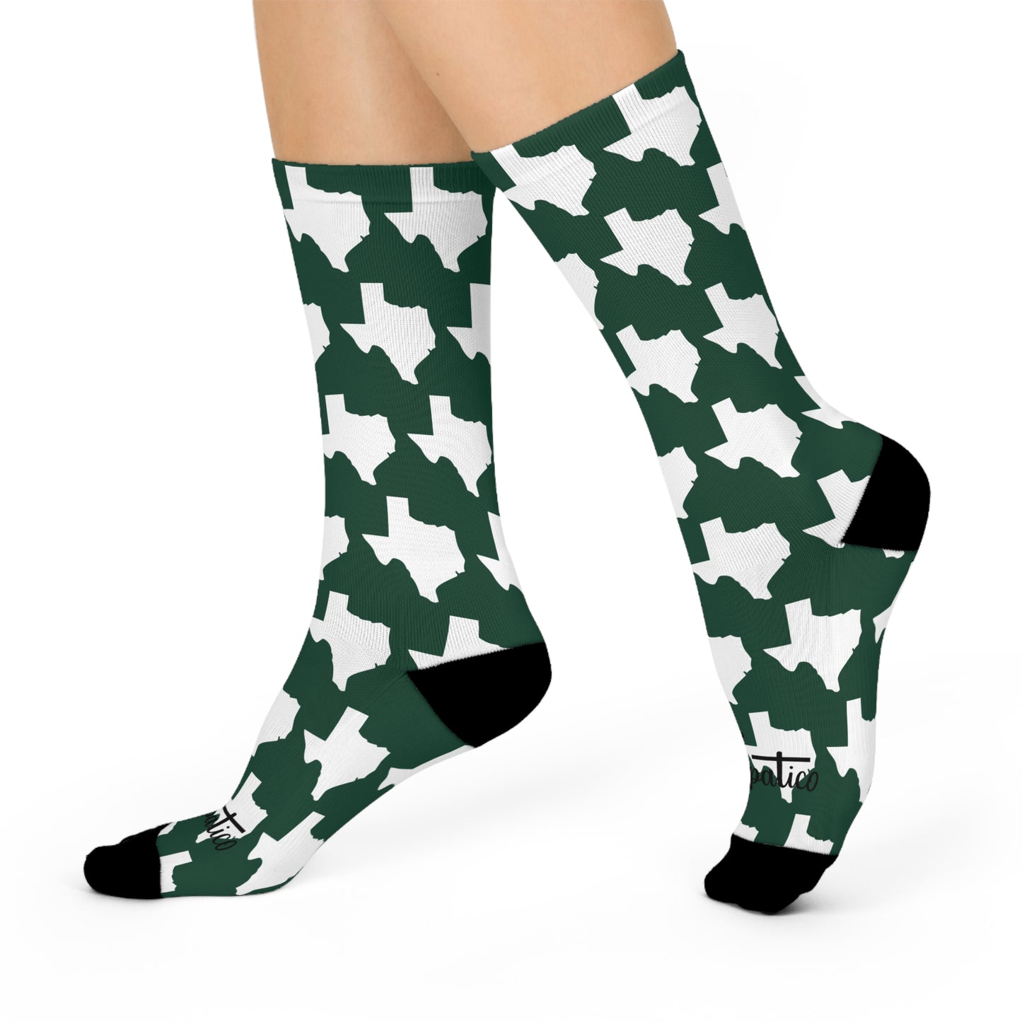 Texas Green - Cushioned Crew Socks