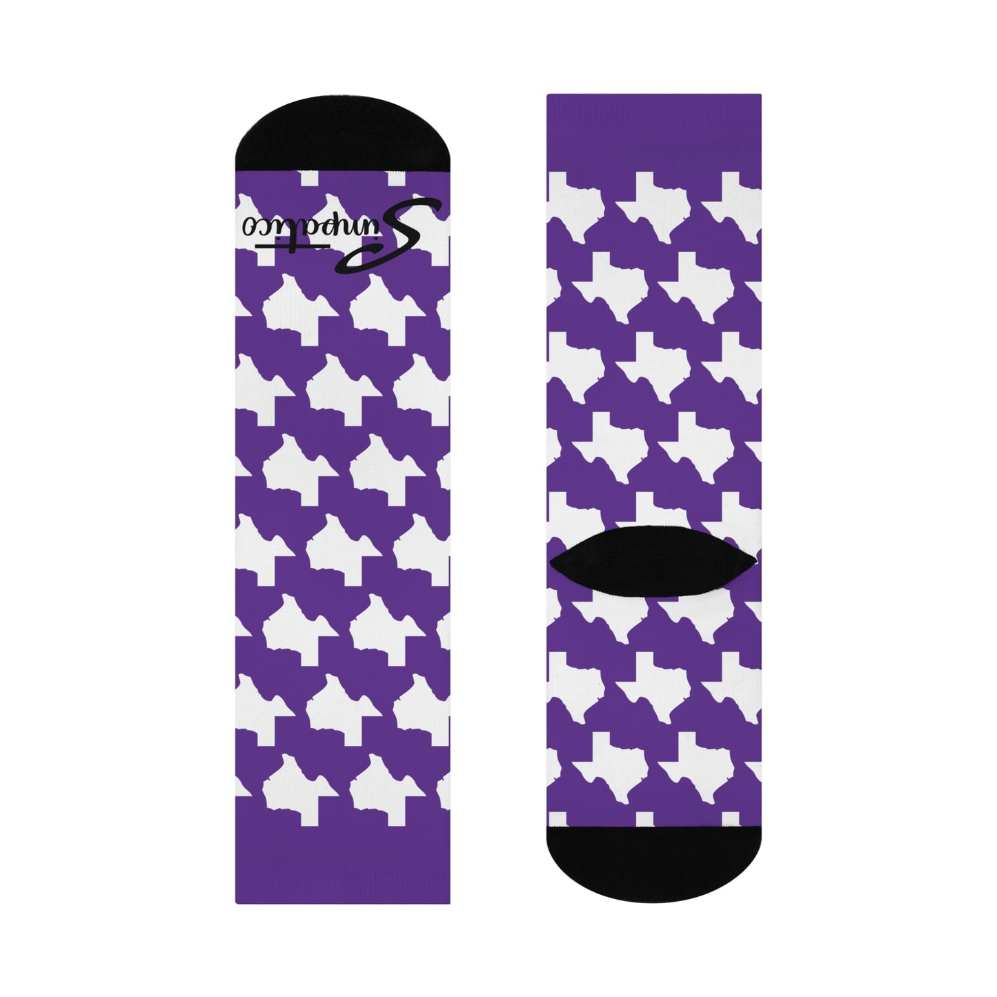Texas Purple - Cushioned Crew Socks