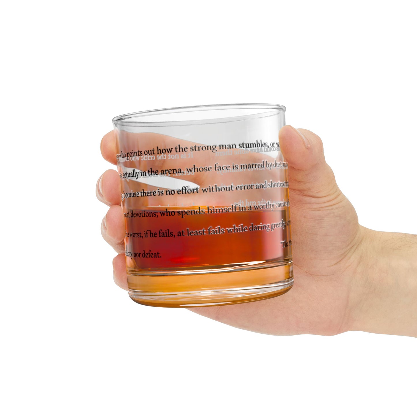 Man in the Arena - Rock Glass, 10oz