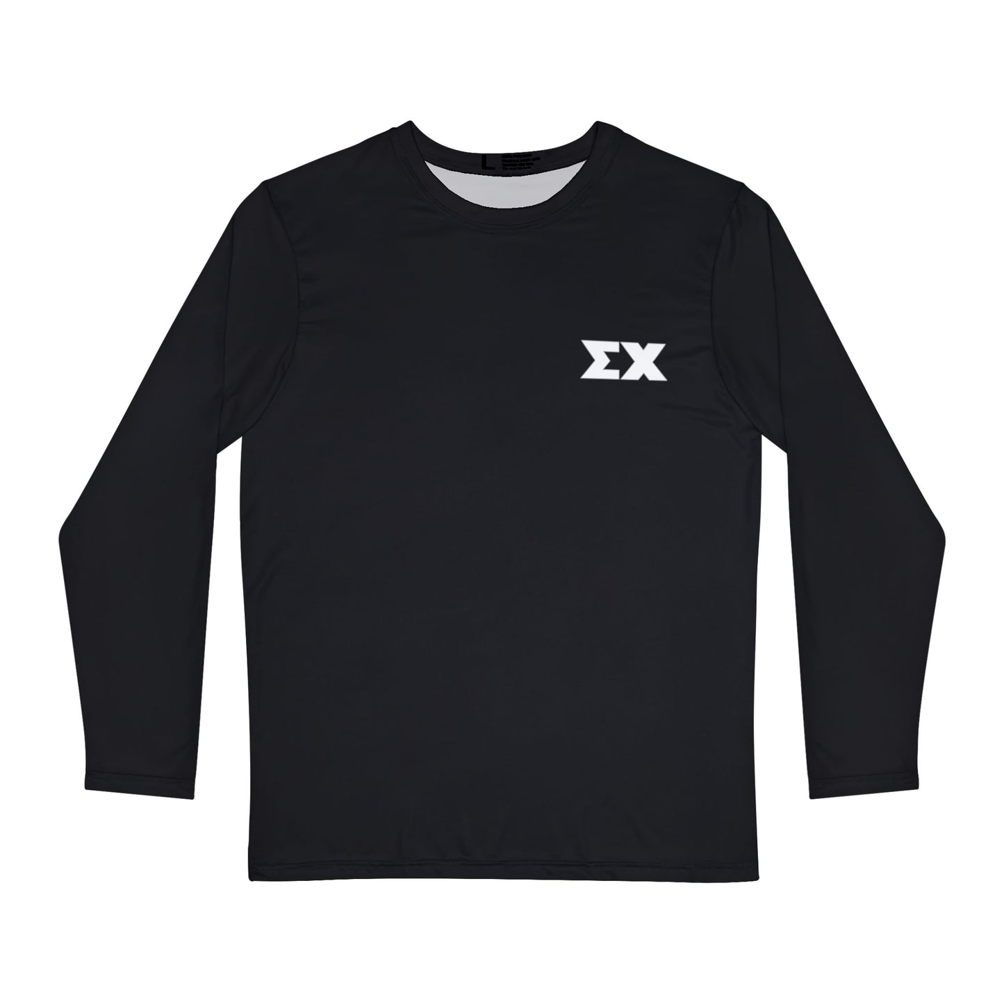 The Hinman – Black - Sigma Chi letters Long Sleeve Active T-Shirt