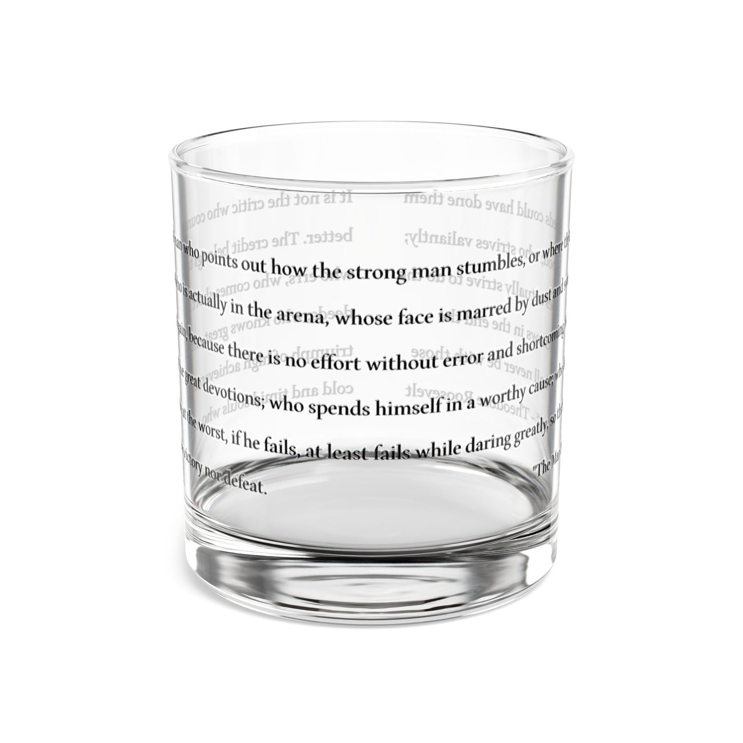 Man in the Arena - Rock Glass, 10oz
