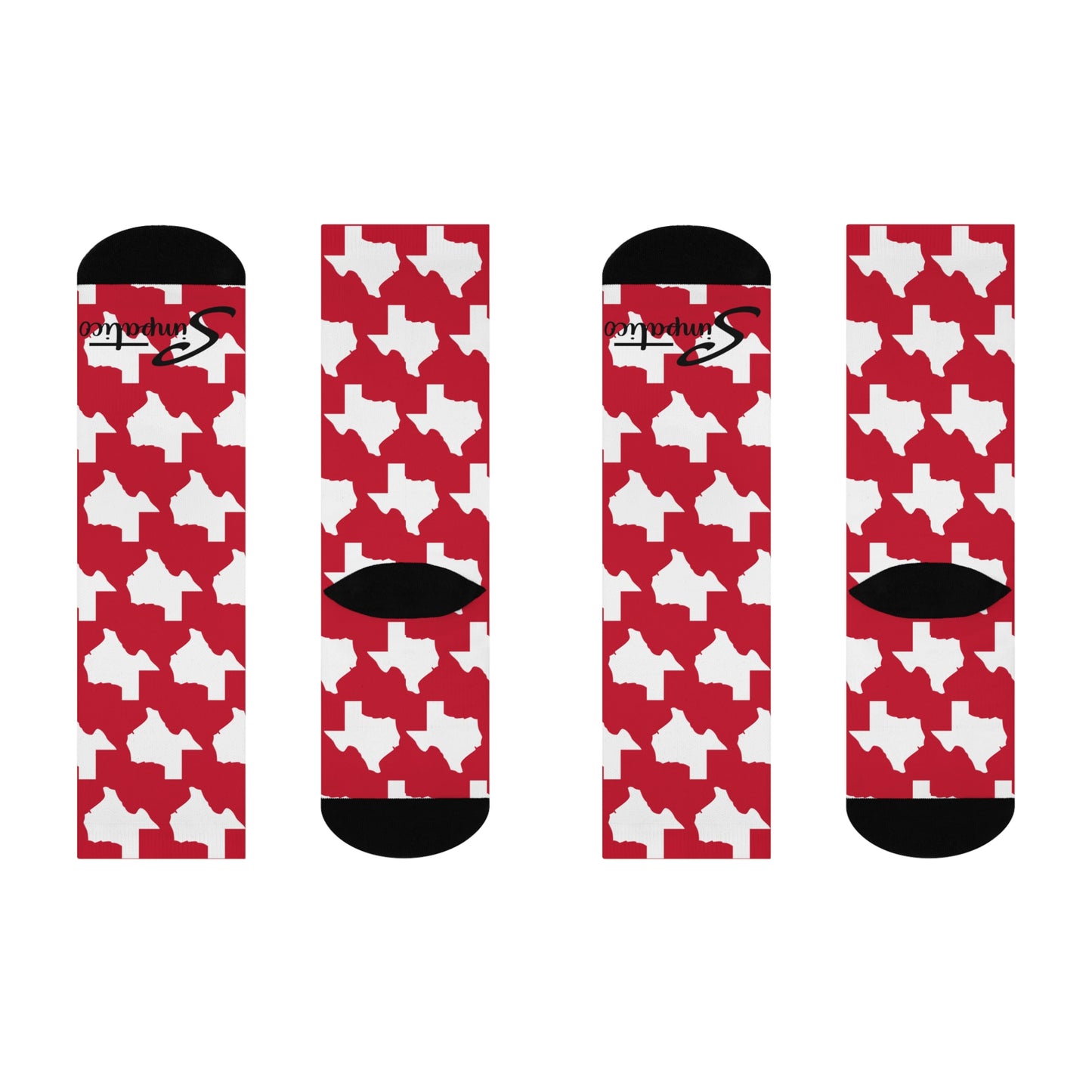 Texas Red - Cushioned Crew Socks