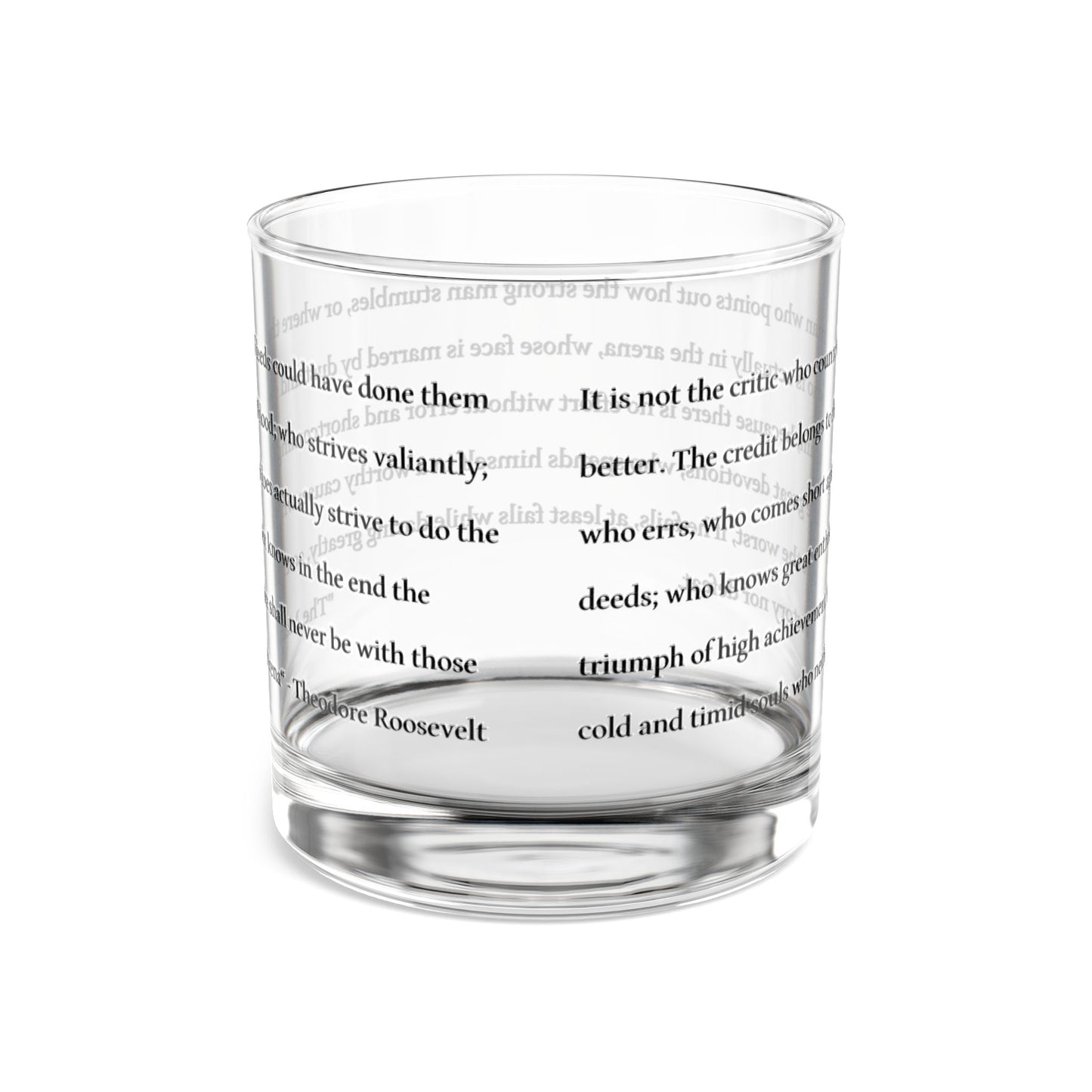Man in the Arena - Rock Glass, 10oz