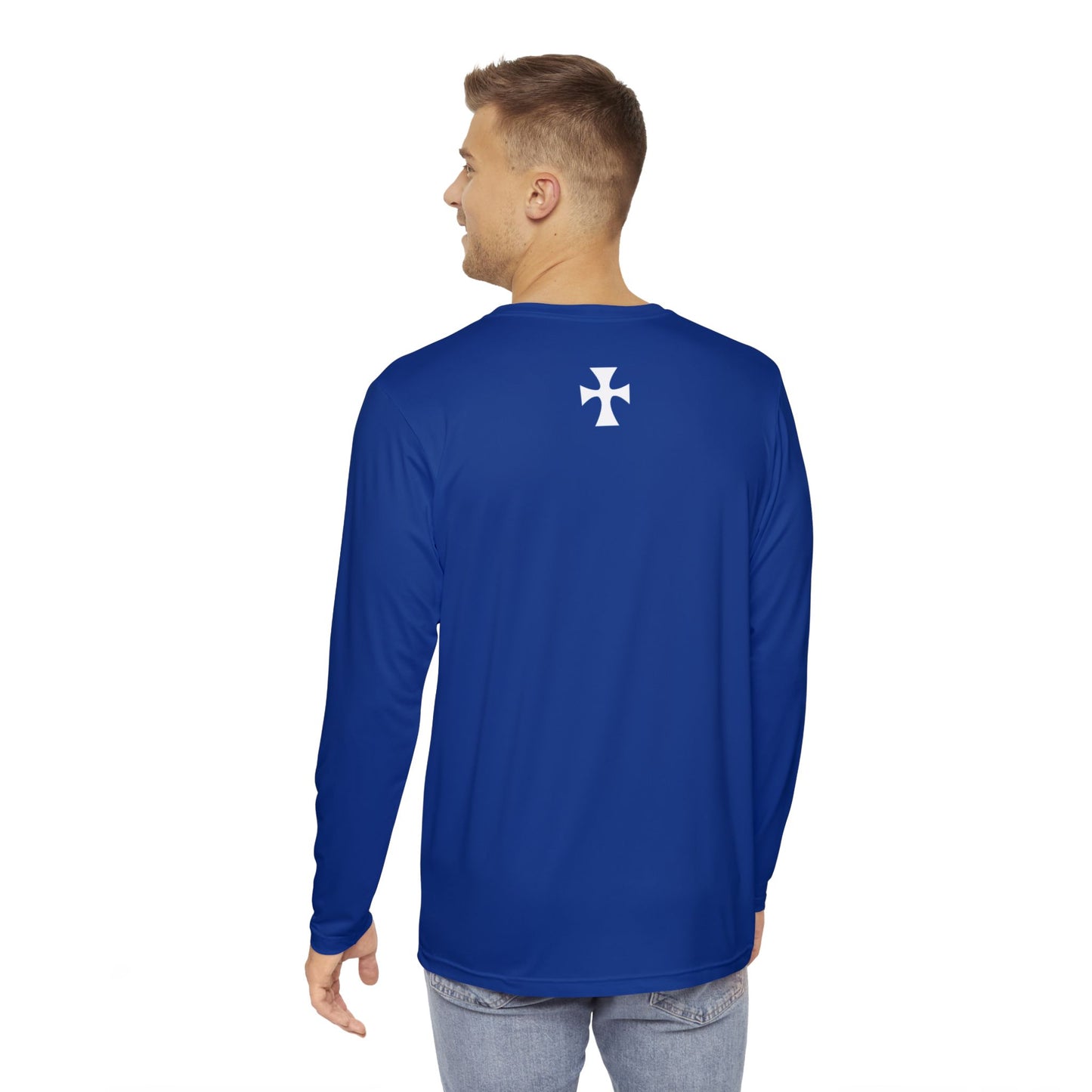 The Hinman – Blue - Sigma Chi letters Long Sleeve Active T-Shirt
