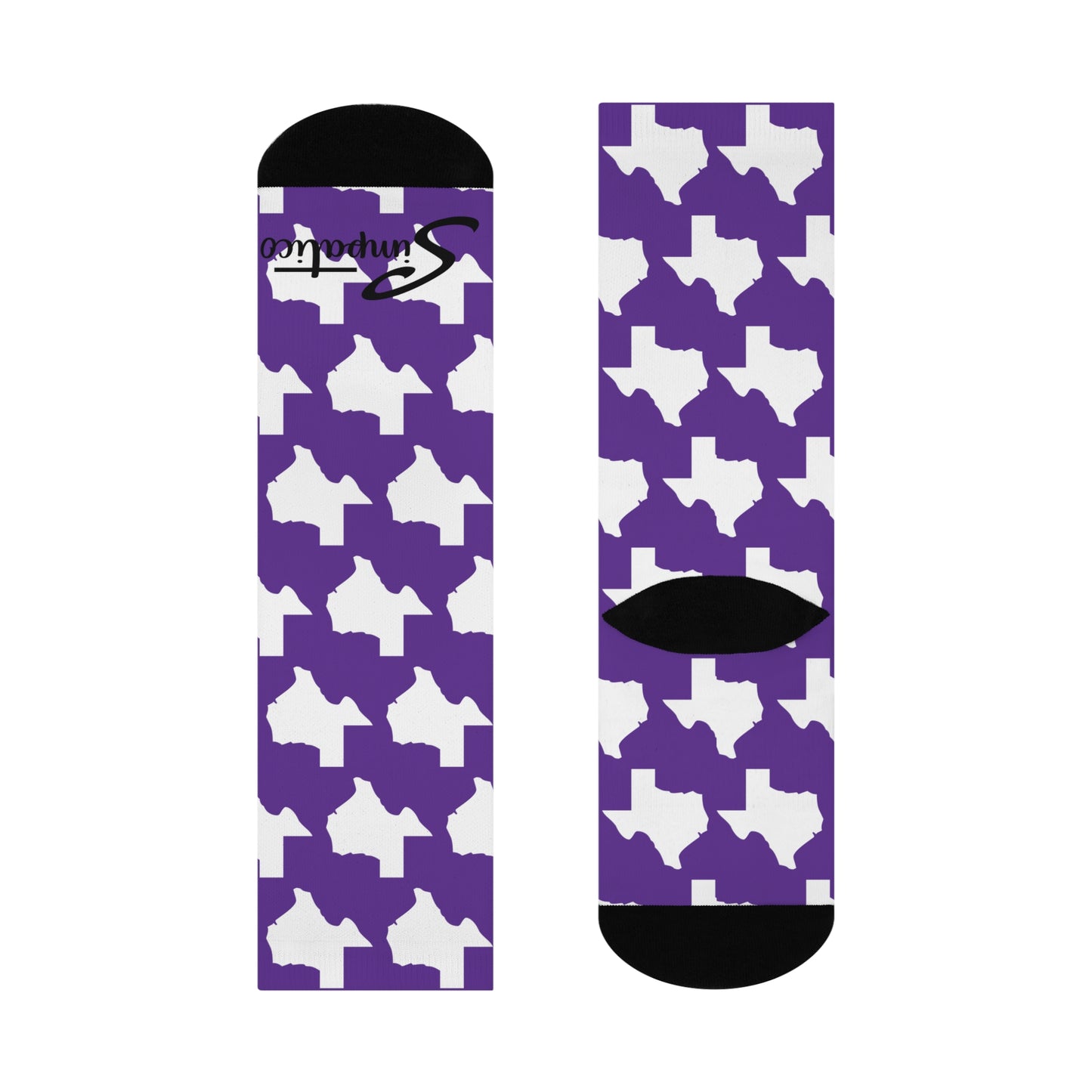 Texas Purple - Cushioned Crew Socks