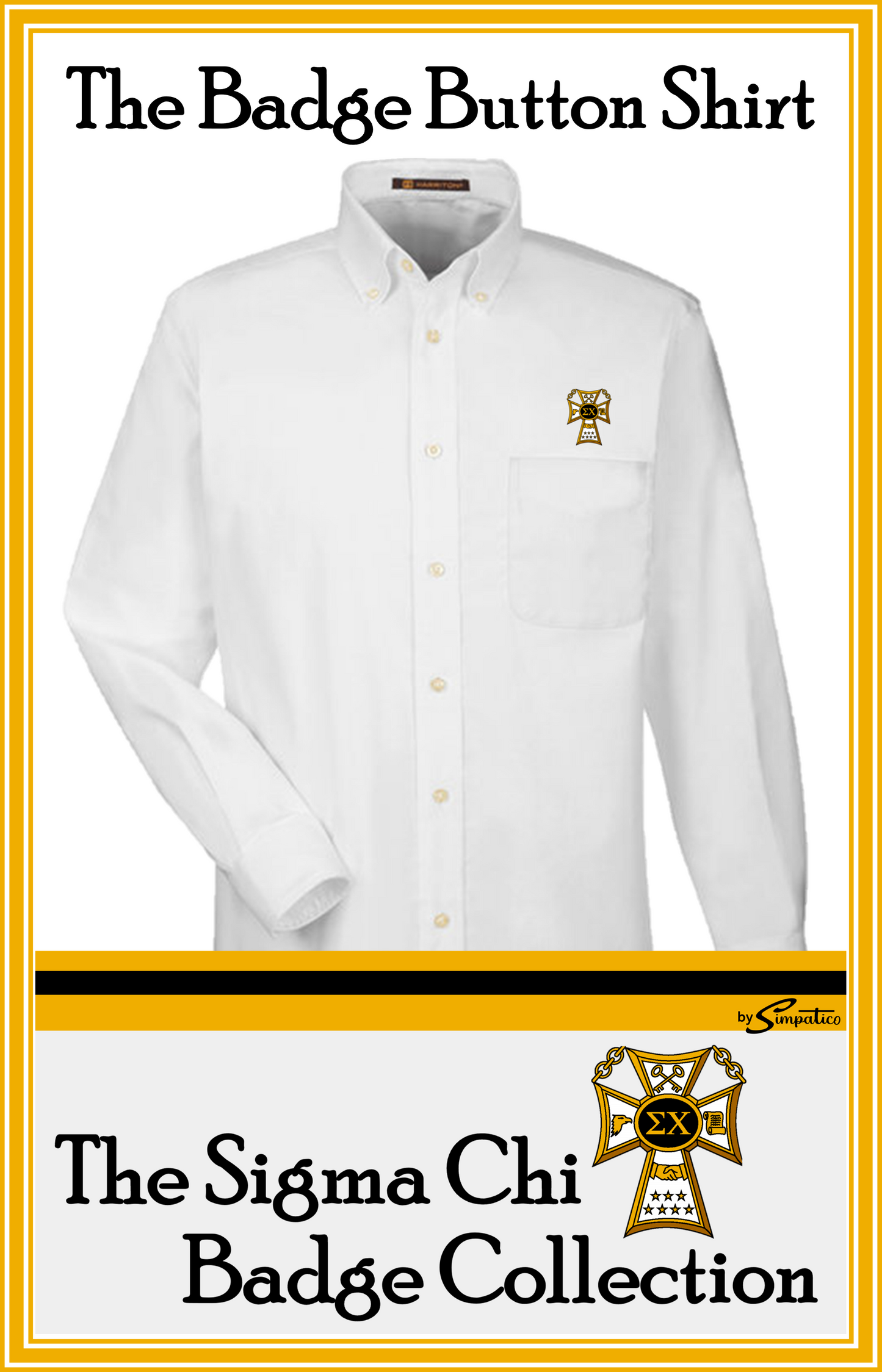 The Sigma Chi Badge Button Shirt