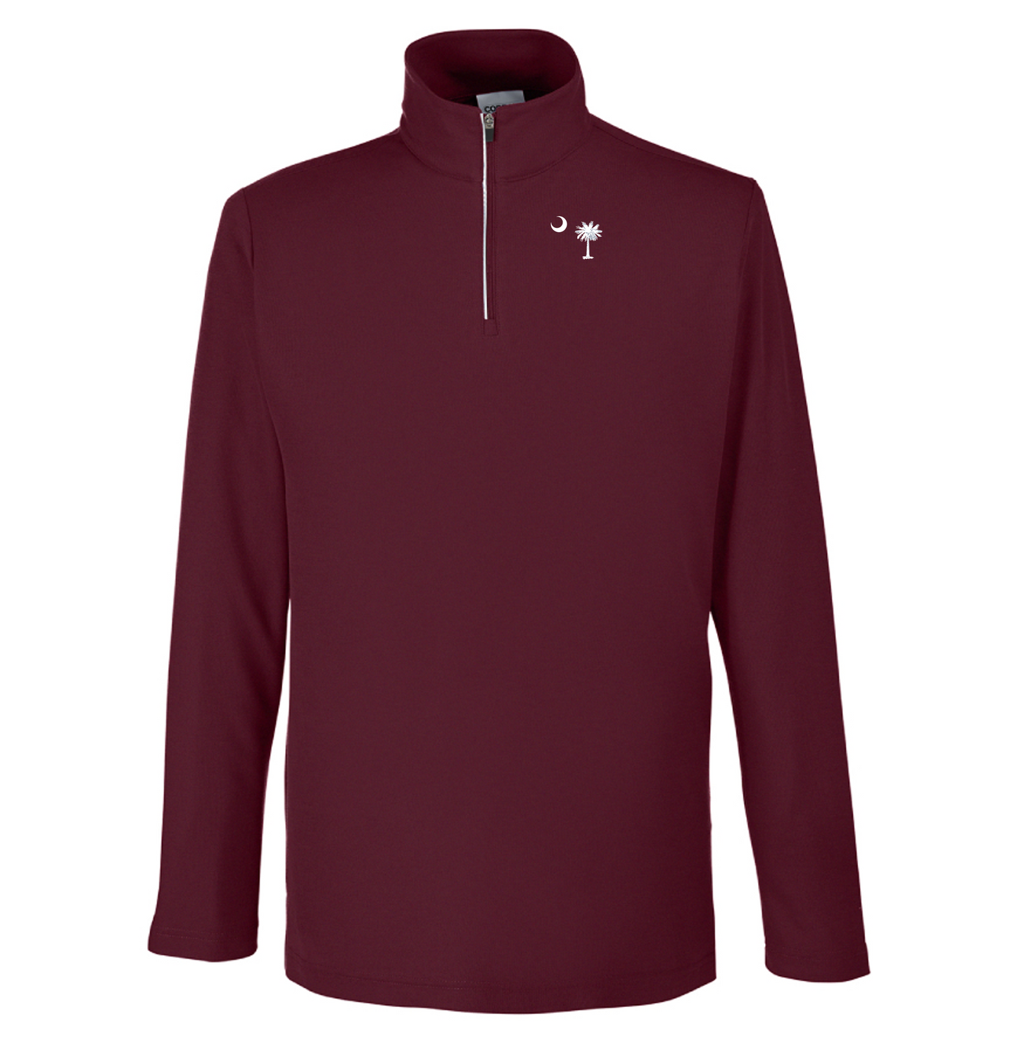 Charleston Palmetto Pique Quarter Zip Embroidered