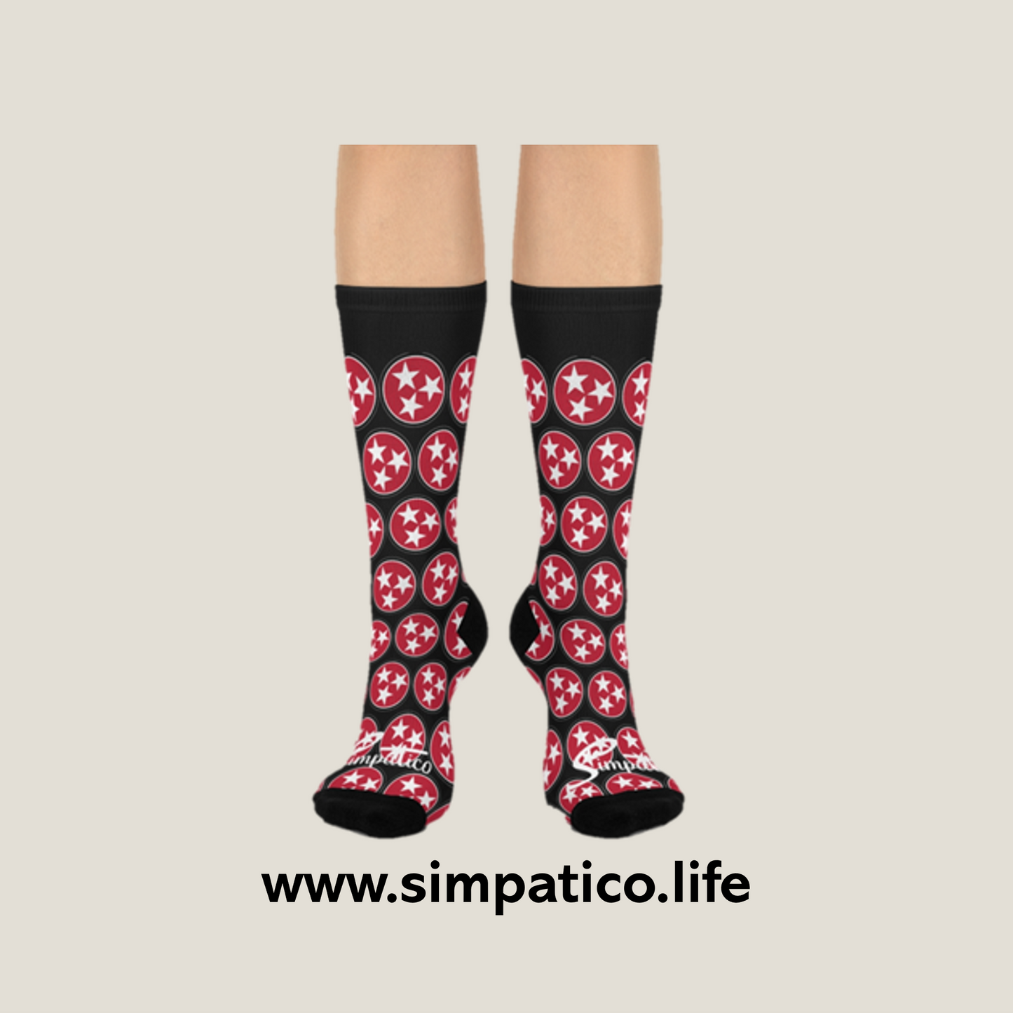 Clarksville Tennessee - Cushioned Crew Socks