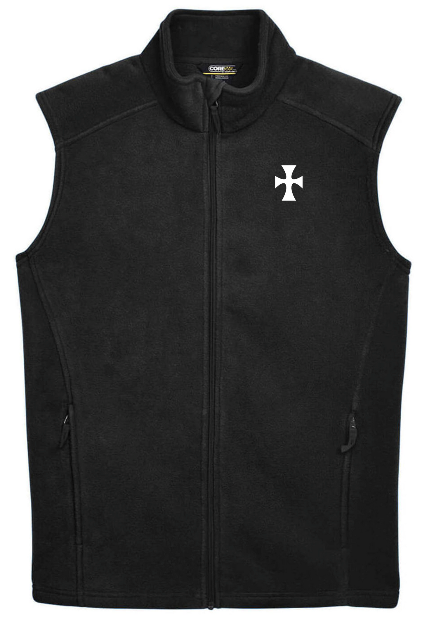 The White Cross Full Zipper Fleece Vest