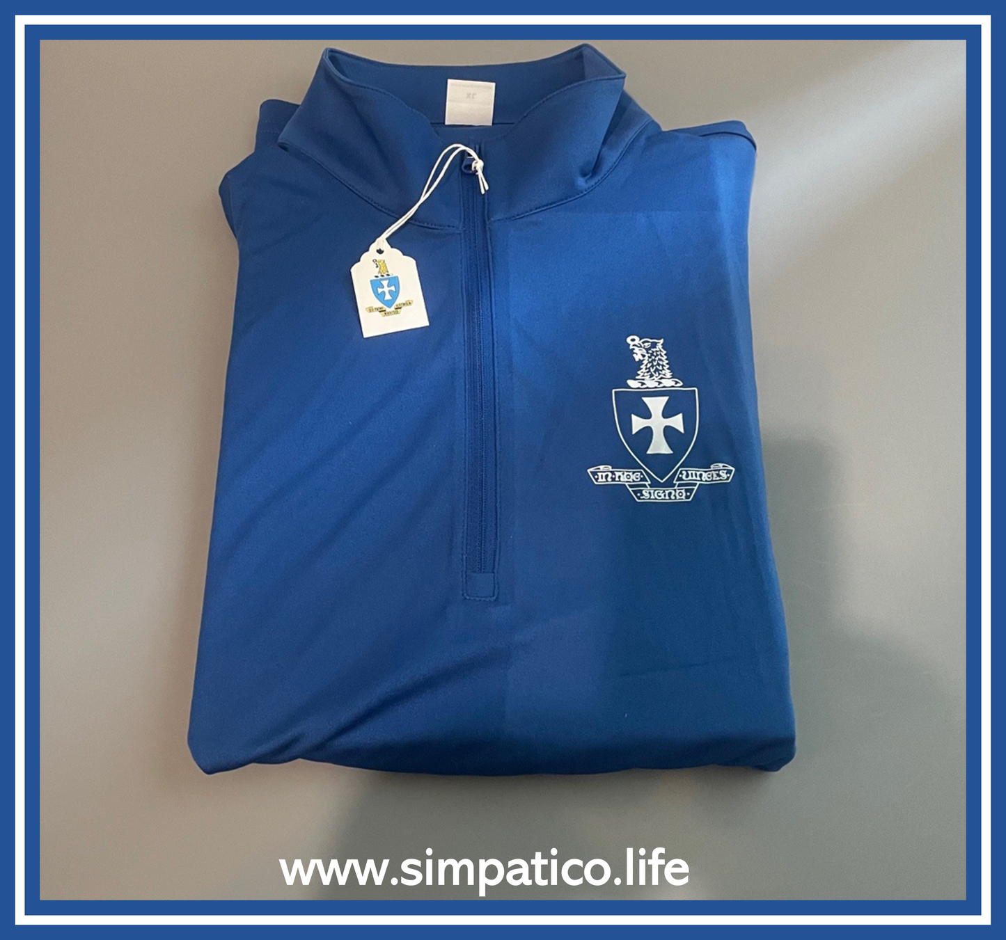 Sigma Chi White Crest - 1/4 Zip Pullover Screen-Printed