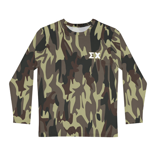 "The Guvnor" Camouflage Sigma Chi Letters Long Sleeve Active T-Shirt