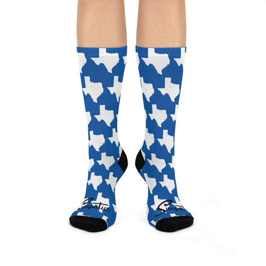 Texas Blue - Cushioned Crew Socks