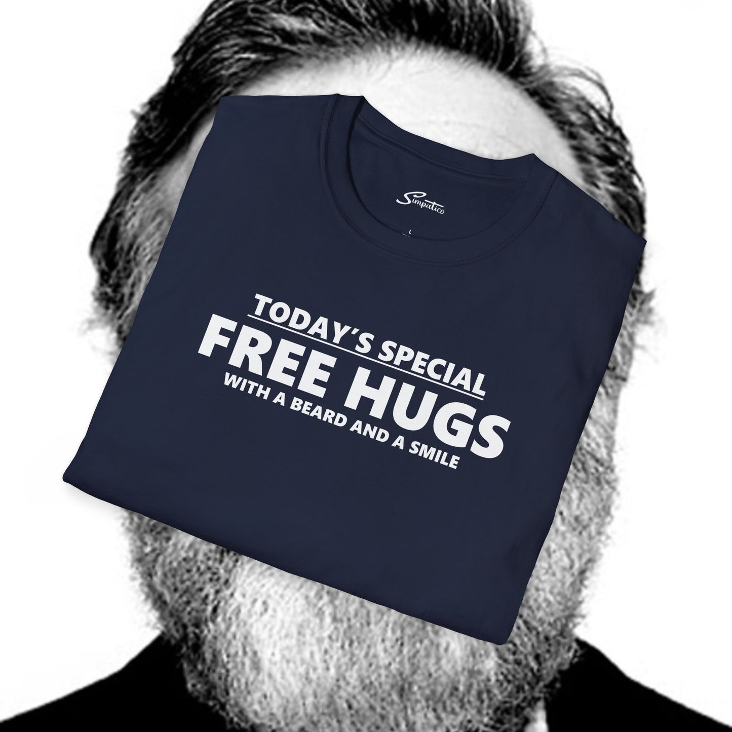 Free Hugs Beard and Smile  T-Shirt