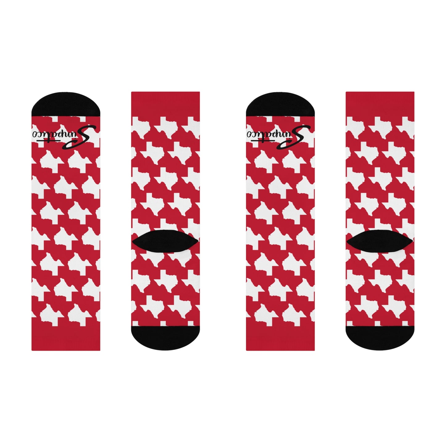 Texas Red - Cushioned Crew Socks