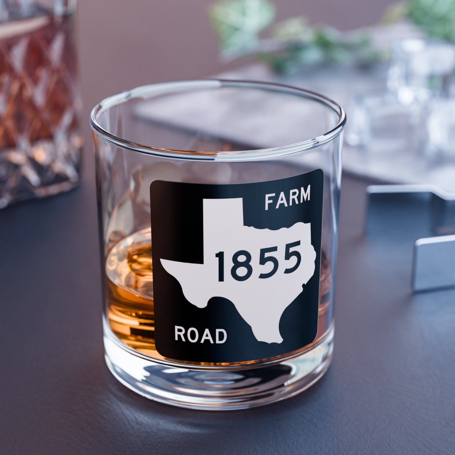 Texas FM 1855 - 10 oz Rock Glass