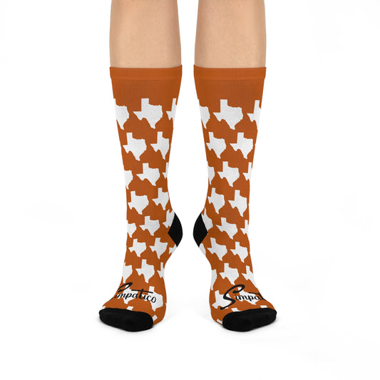 Texas Burnt Orange - Cushioned Crew Socks