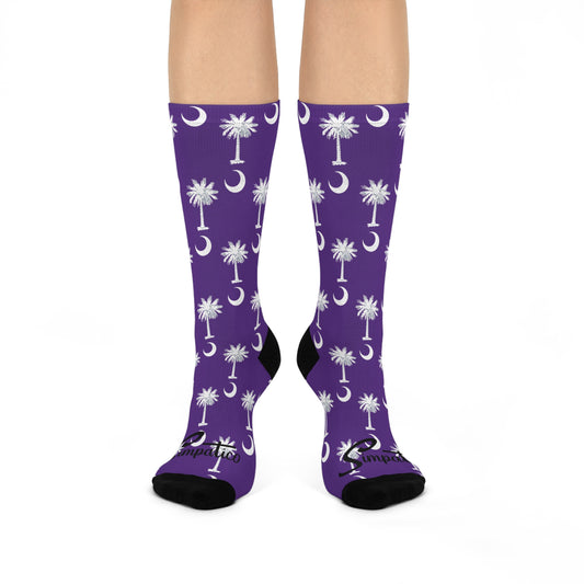 Palmetto Purple - Cushioned Crew Socks