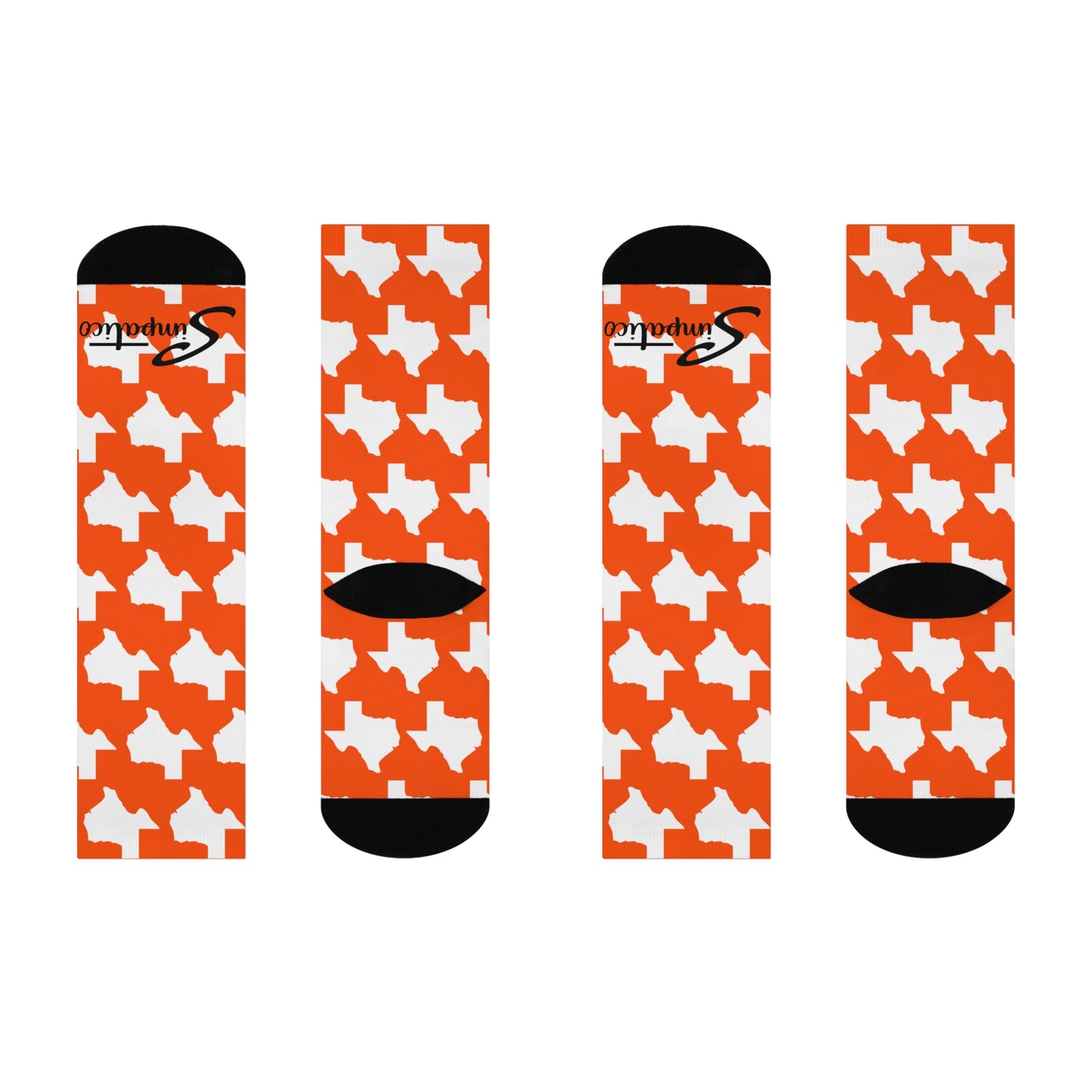 Texas Orange - Cushioned Crew Socks