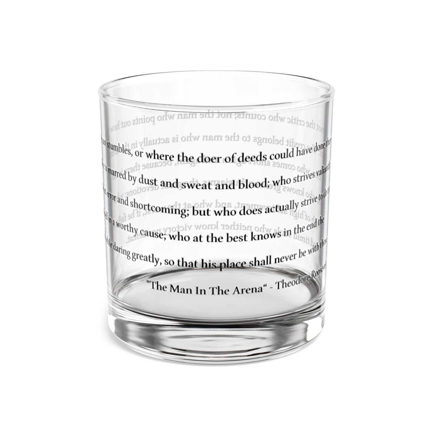 Man in the Arena - Rock Glass, 10oz