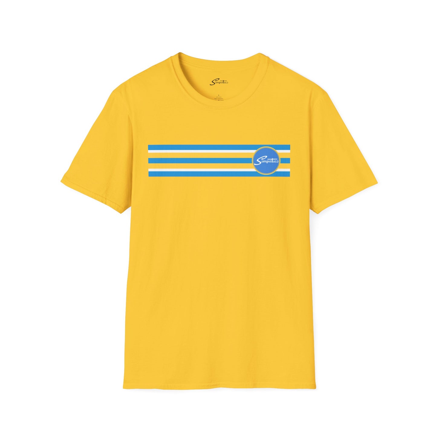 Simpatico High St Gold n Blue Stripe - T-Shirt