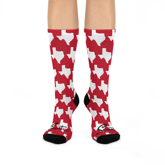Texas Red - Cushioned Crew Socks