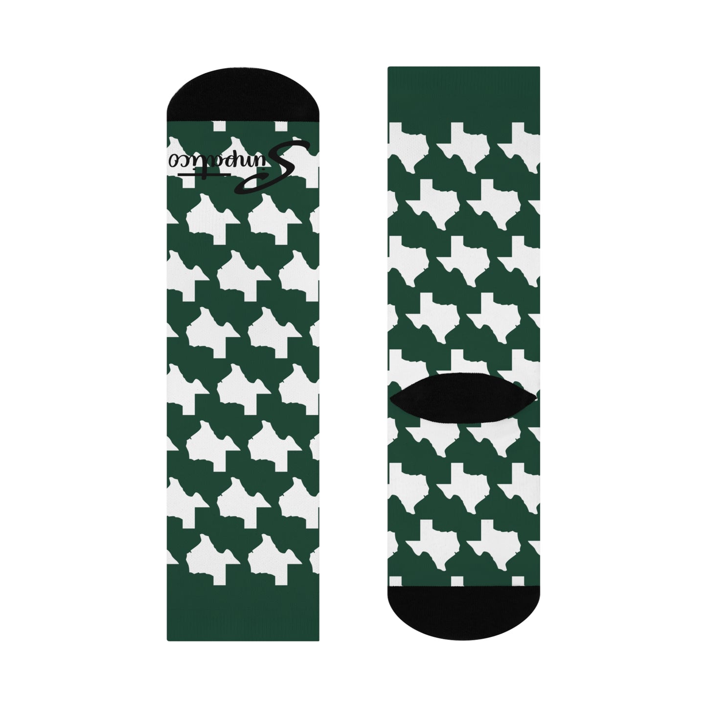Texas Green - Cushioned Crew Socks