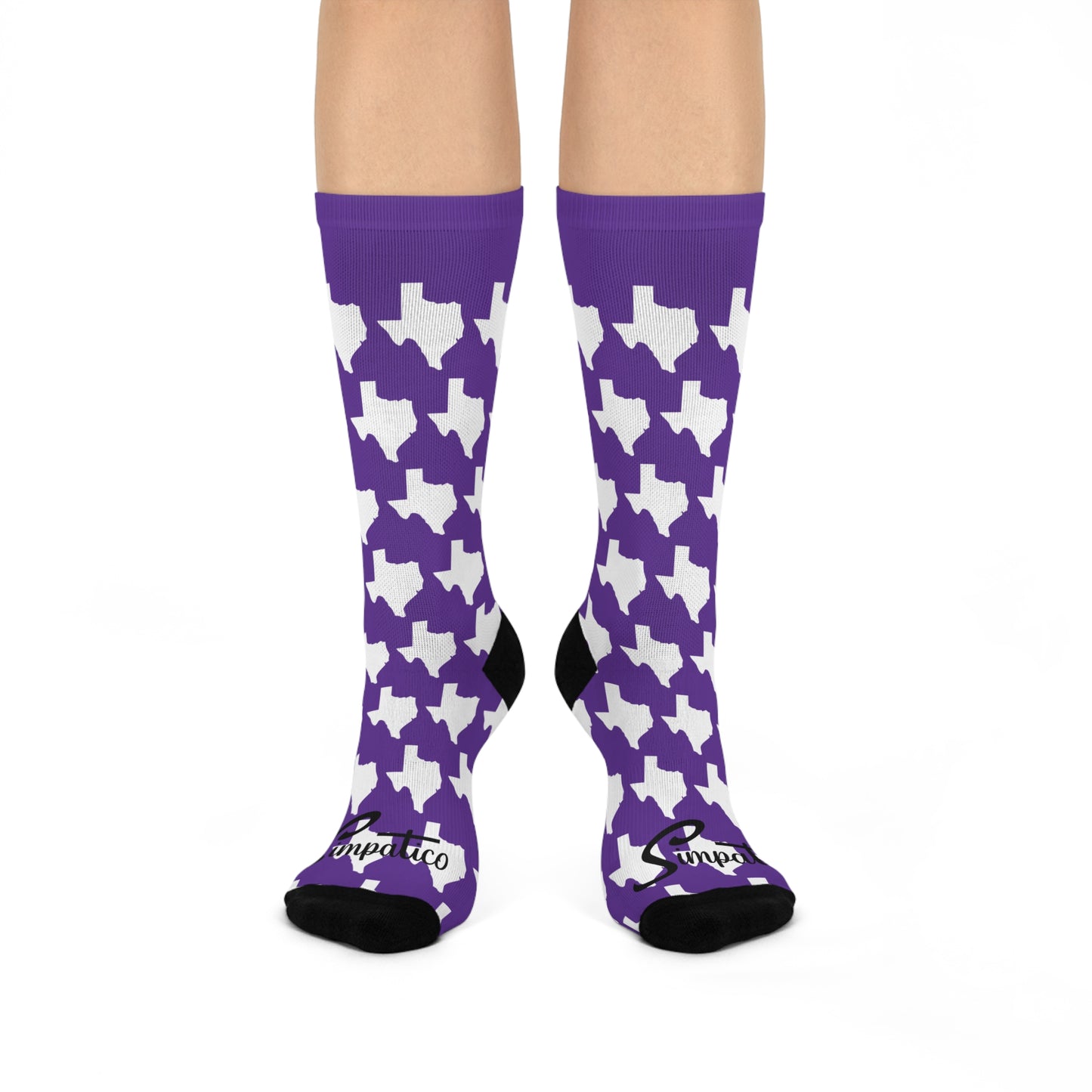 Texas Purple - Cushioned Crew Socks