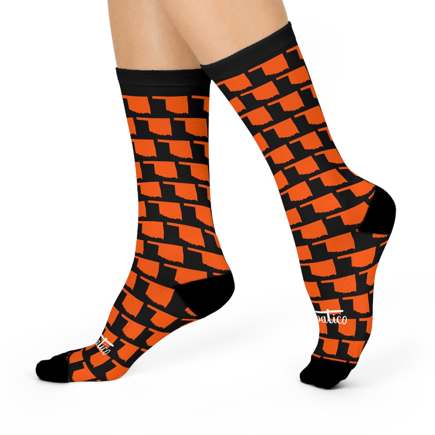 Stillwater Oklahoma Black - Cushioned Crew Socks