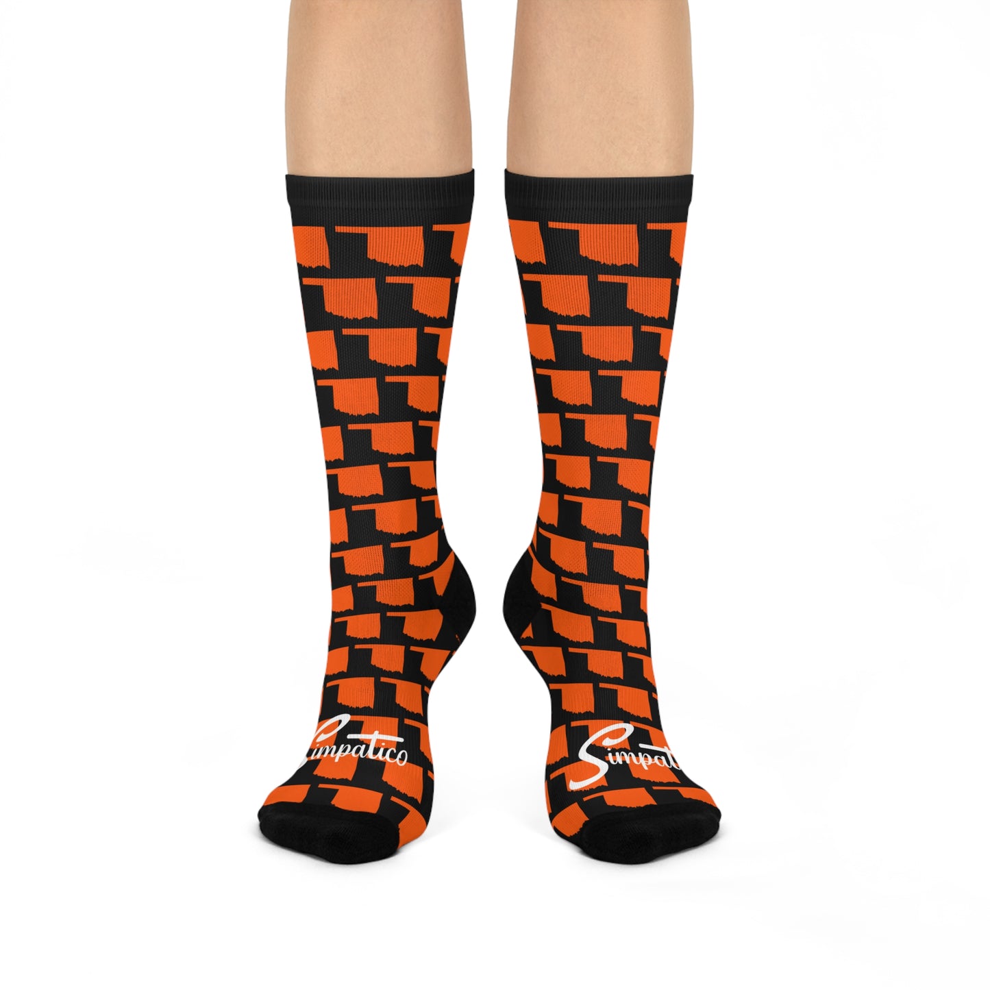 Stillwater Oklahoma Black - Cushioned Crew Socks