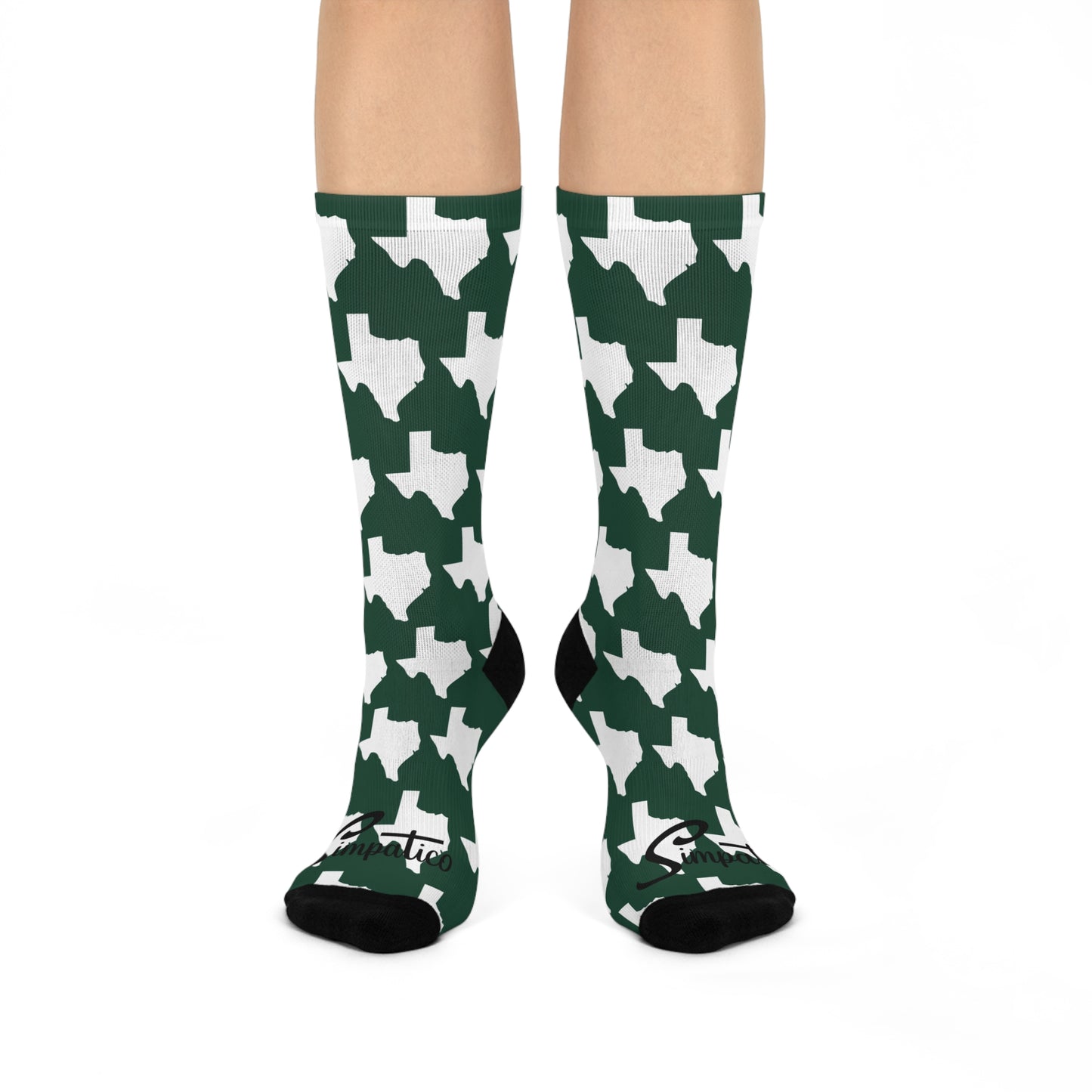 Texas Green - Cushioned Crew Socks