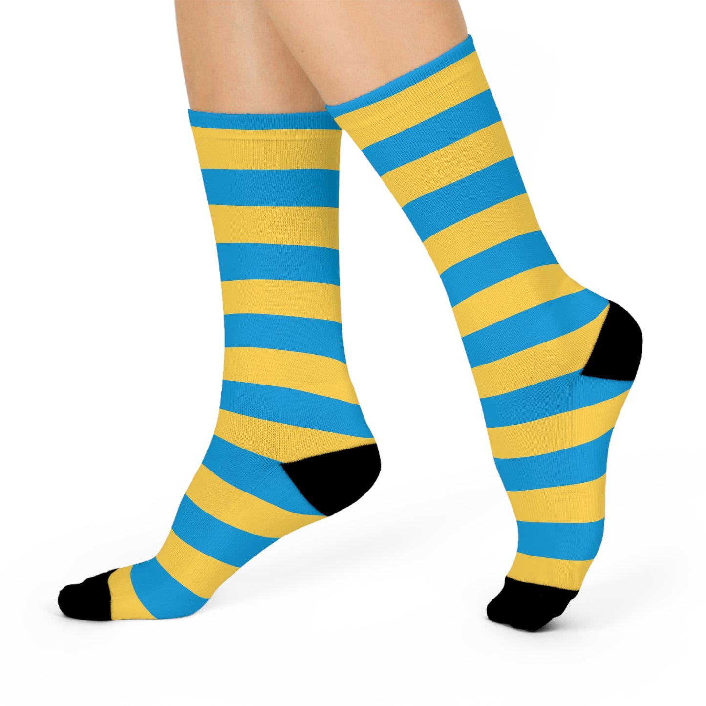 Gold n Blue - Cushioned Crew Socks