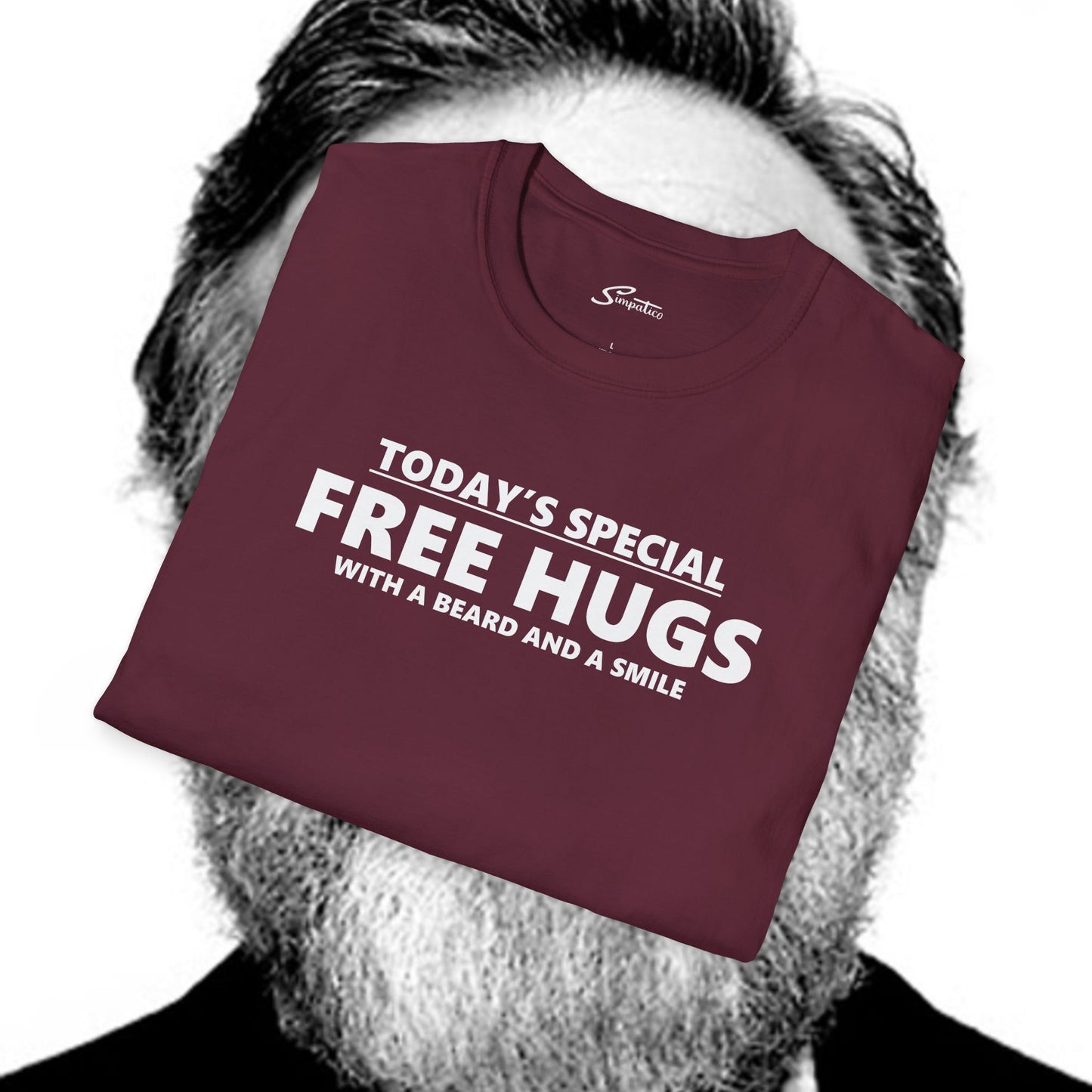 Free Hugs Beard and Smile  T-Shirt