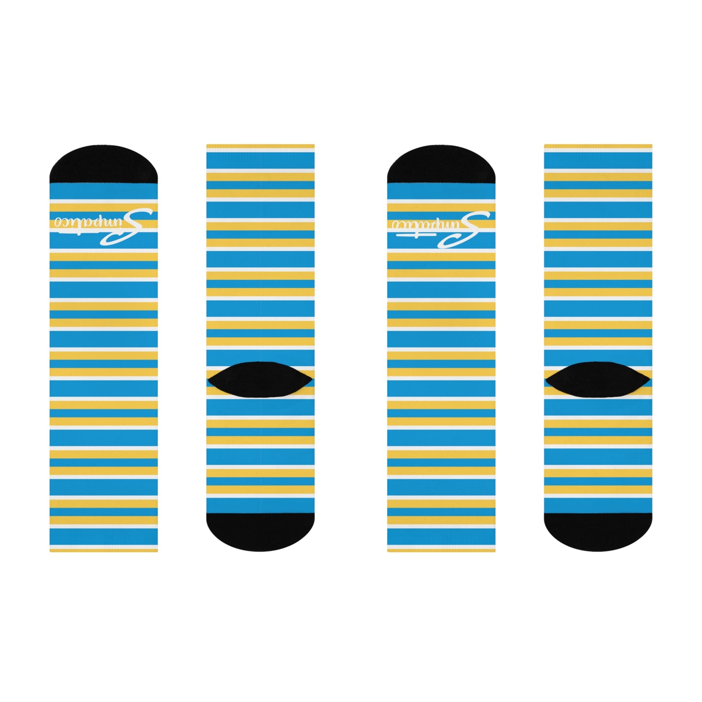 High St Gold n Blue Cushioned Crew Socks
