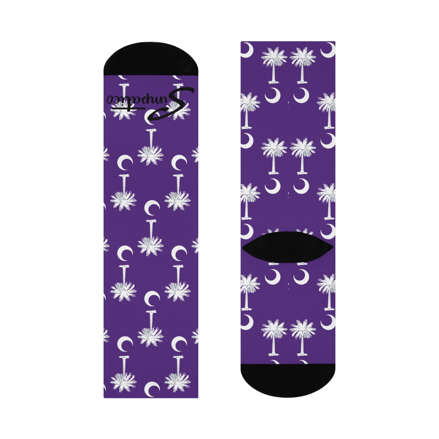 Palmetto Purple - Cushioned Crew Socks