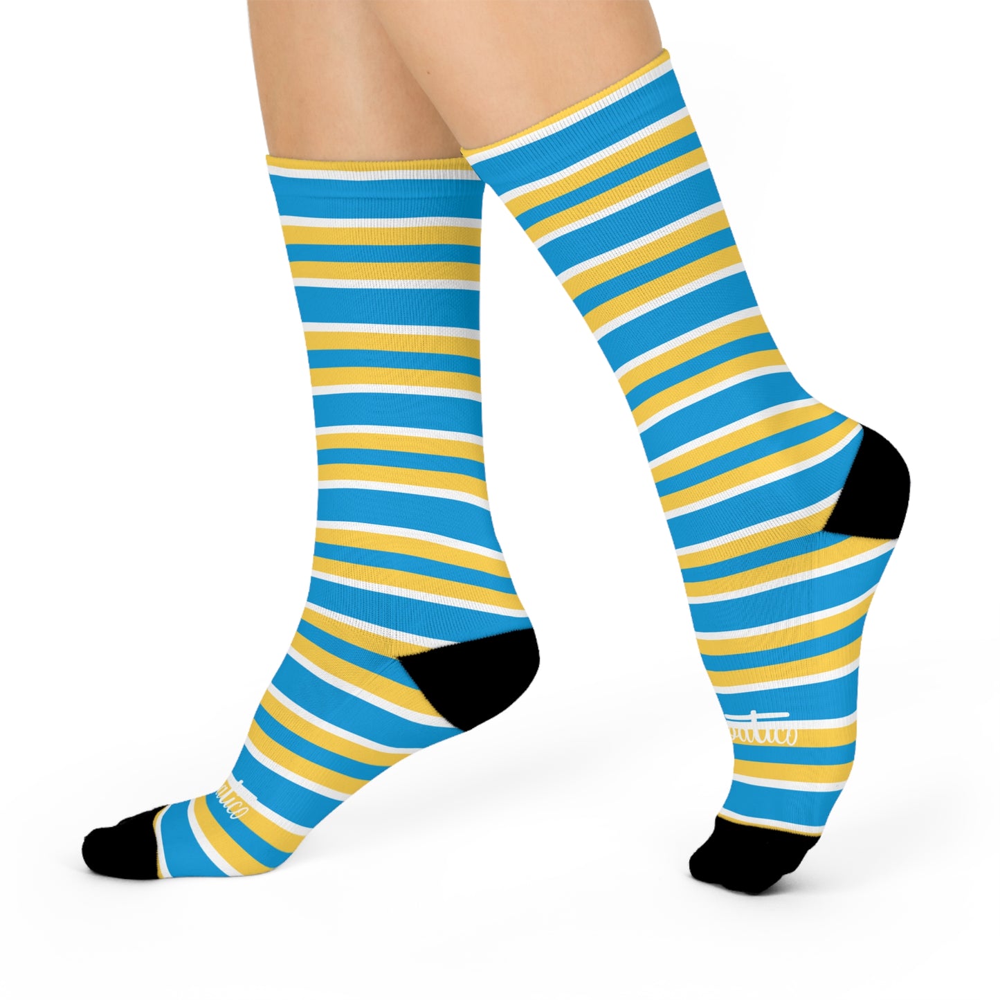 High St Gold n Blue Cushioned Crew Socks