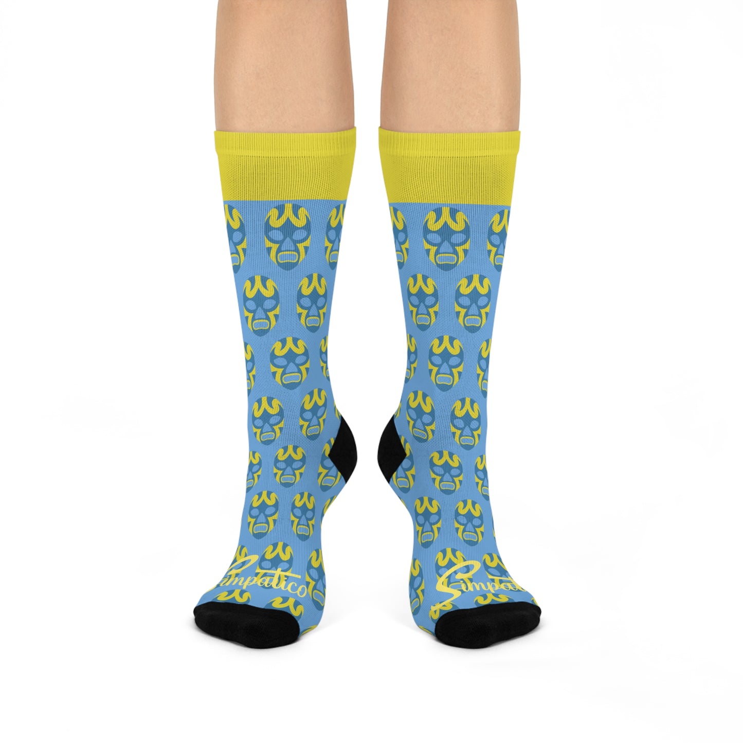 Blue Luchador - Cushioned Crew Socks