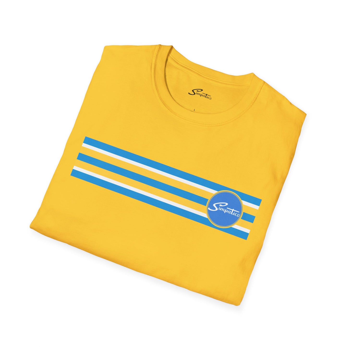 Simpatico High St Gold n Blue Stripe - T-Shirt