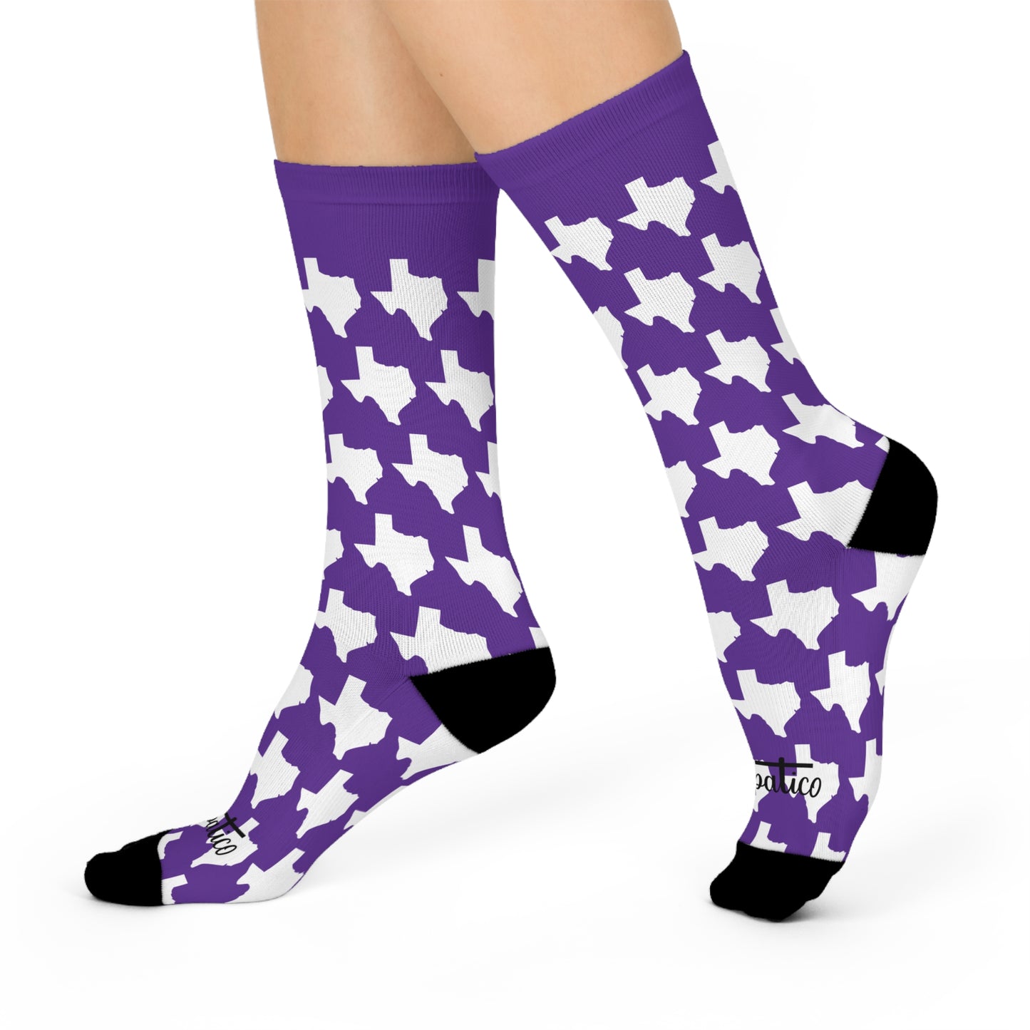Texas Purple - Cushioned Crew Socks
