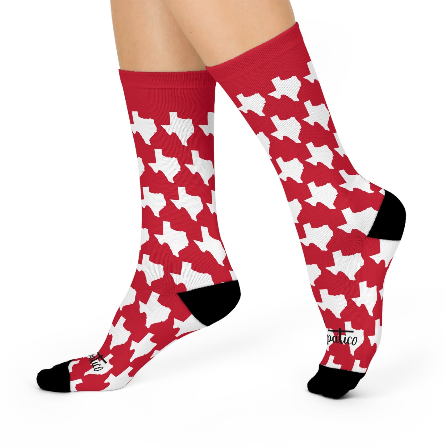 Texas Red - Cushioned Crew Socks
