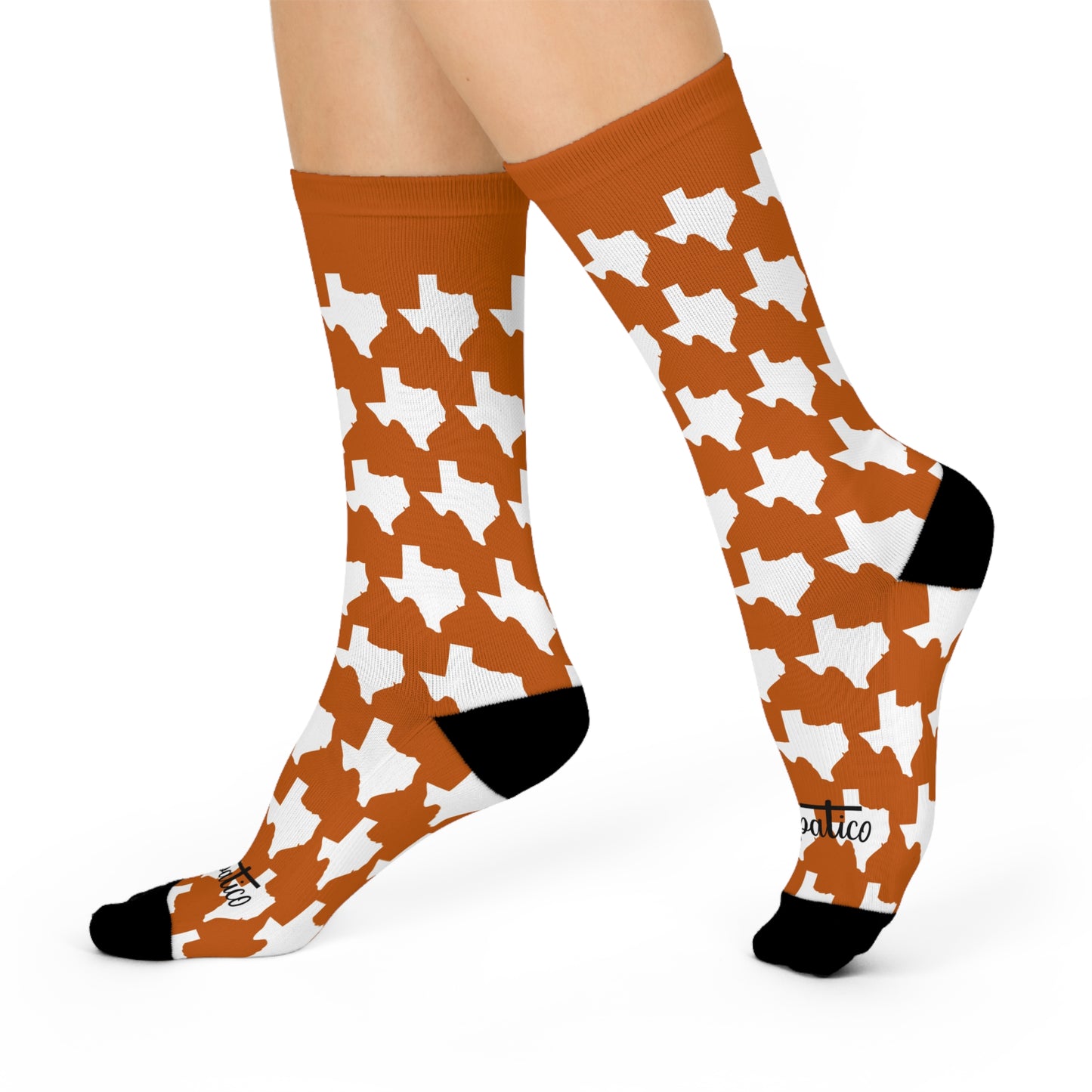 Texas Burnt Orange - Cushioned Crew Socks