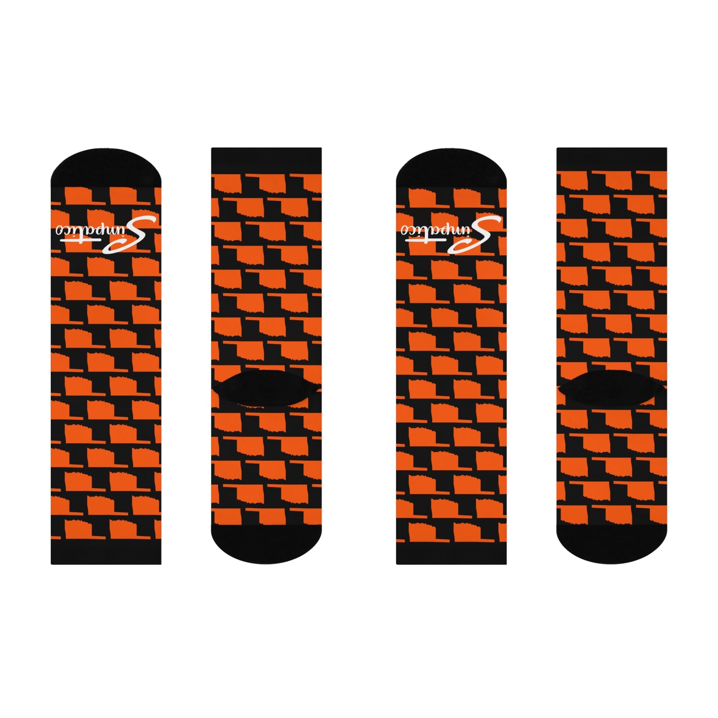 Stillwater Oklahoma Black - Cushioned Crew Socks