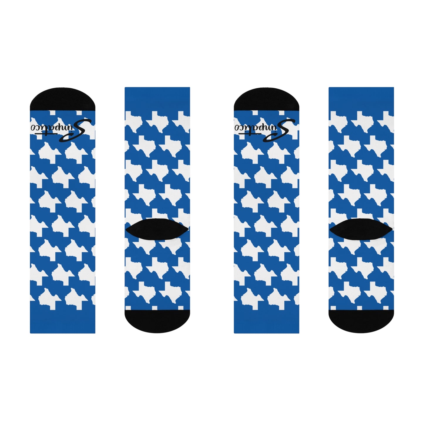Texas Blue - Cushioned Crew Socks