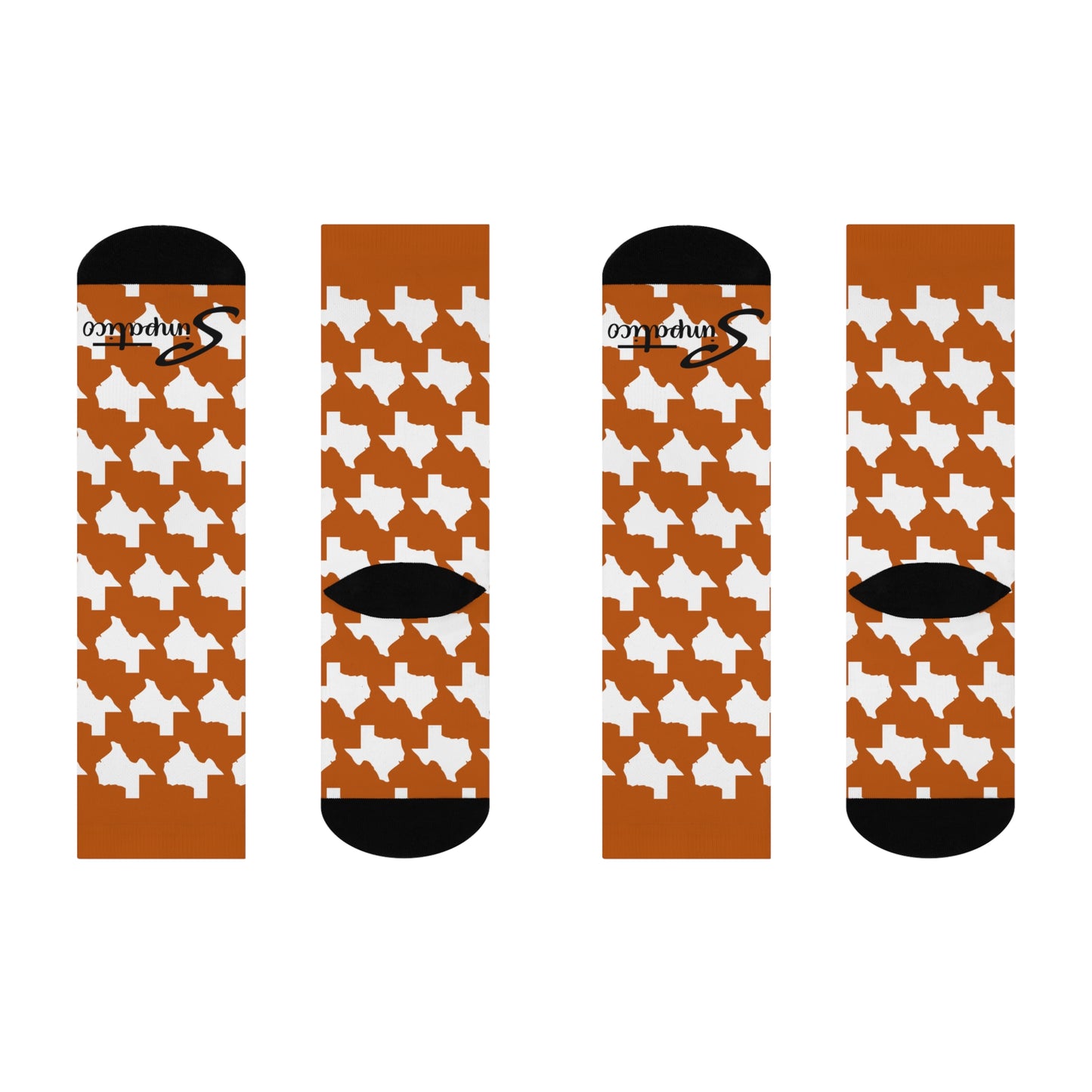 Texas Burnt Orange - Cushioned Crew Socks